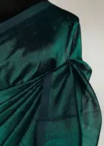 Green Pure Mangalagiri Silk Saree - Image 4