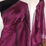 Magenta Pure Mangalagiri Silk Saree - Image 2
