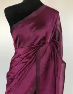 Magenta Pure Mangalagiri Silk Saree - Image 3