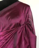 Magenta Pure Mangalagiri Silk Saree - Image 5