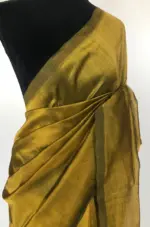 Green Pure Mangalagiri Silk Saree - Image 3