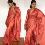 Red Pure Tussar Silk Saree - Image 6