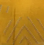 Mustard Embroidered Organza Silk Saree - Image 7