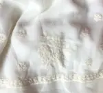 White Georgette Saree with Embroidery - Image 8