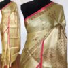 Yellow Tissue Silk Saree with zari weaves