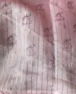 Peach Organza Saree with Floral Prints - Image 8