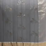 Black Chanderi Silk Saree with Beautiful Woven Gold and Silver Zari Deer Motifs - Image 7