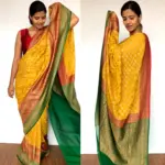 Mustard Banarasi Khaddi Georgette Saree with Antique Gold Zari Weaves - Image 3