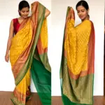 Mustard Banarasi Khaddi Georgette Saree with Antique Gold Zari Weaves - Image 2