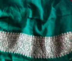 Mustard Banarasi Khaddi Georgette Saree with Antique Gold Zari Weaves - Image 5