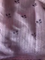 Lilac Organza Saree with Floral Prints - Image 8