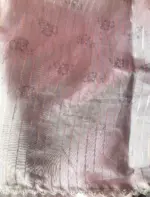 Grey Organza Saree with Floral Prints - Image 7