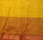 Pink Mangalagiri Silk Saree with Gold Zari Checks - Image 5