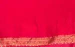 Rani Pink Banarasi Georgette Saree with Golden Zari Weaves highlighted with Beautiful Zardozi Embroidery and Gota Piping - Image 7
