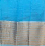 Pastel Yellow Mangalagiri Silk Saree with Gold Zari Kanchi Silk Border - Image 6