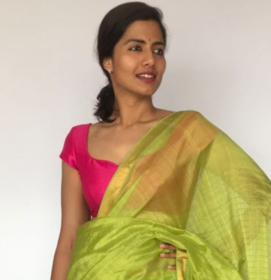 Hot Pink Raw Silk Blouse