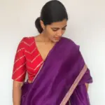 Red Raw Silk Blouse - Image 2