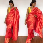 Peach Banarasi Silk Saree with Gold Zari Weaves - Image 4