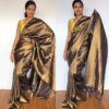 Navyblue Banarasi Silk Saree with Gold Zari Weaves