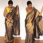 Navyblue Banarasi Silk Saree with Gold Zari Weaves - Image 6