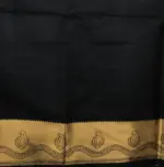 Black Banarasi Silk Saree with Gold Zari Weaves - Image 7