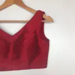 Maroon Raw Silk Blouse - Image 4
