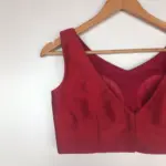 Maroon Raw Silk Blouse - Image 6