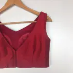Maroon Raw Silk Blouse - Image 8