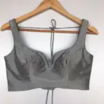 Grey Raw Silk Blouse - Image 6