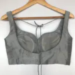 Grey Raw Silk Blouse - Image 3