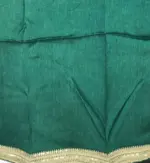Amber Green Hand Embroidered Organza Silk Saree - Image 6