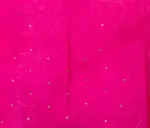 Rani Pink Organza Silk Saree highlighted with beautiful Gota, Mirror work, Cut Dana embroidery - Image 7