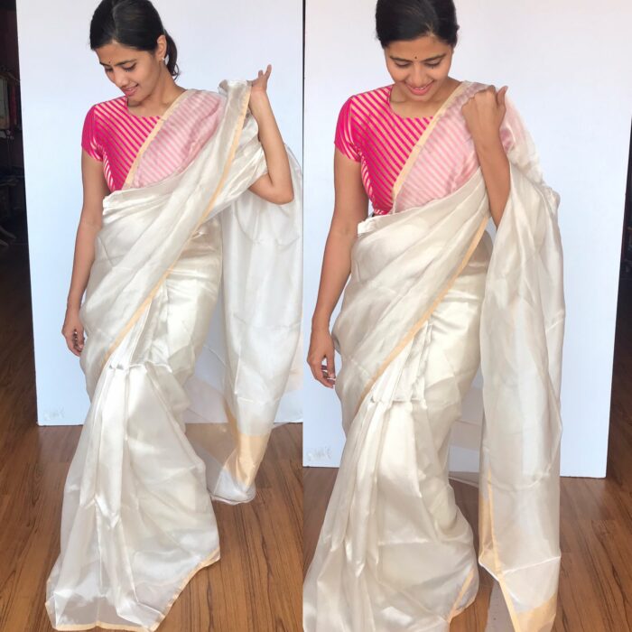 Pure Silver Tissue Silk Saree