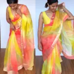 Yellow Pure Kota Silk Saree - Image 3
