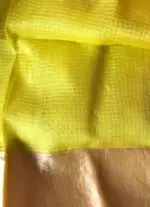 Yellow Pure Kota Silk Saree - Image 6