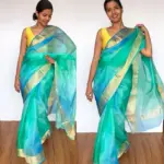 Blue Pure Kota Silk Saree