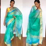 Blue Pure Kota Silk Saree - Image 3