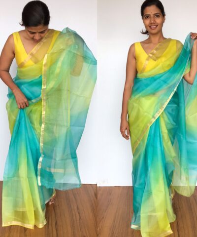 Blue Pure Kota Silk Saree
