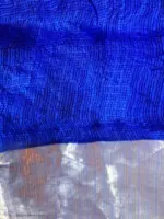 Dark Blue Pure Kota Silk Saree - Image 6
