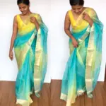 Blue Pure Kota Silk Saree - Image 3