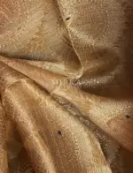 Gold Kora Silk Saree with Gold Zari Weaves - Image 7
