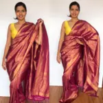 Purple Banarasi Silk Saree with Gold Zari Weaves