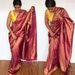 Purple Banarasi Silk Saree with Gold Zari Weaves - Image 5