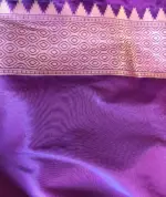 Purple Banarasi Silk Saree with Gold Zari Weaves - Image 6