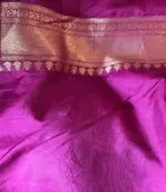 Purple Banarasi Silk Saree with Gold Zari Weaves - Image 6