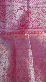 Sea Green Tissue Silk Saree with Gold zari weaves - Image 5