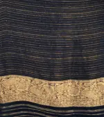 Navyblue Banarasi Georgette Saree with Golden Zari Weaves - Image 7