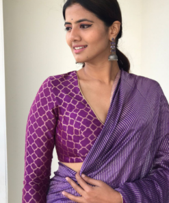 Purple Banarasi Silk Blouse