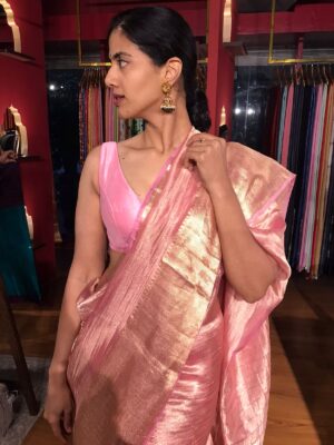 Must Have Pink Tissue Silk saree in 2025