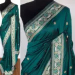 Emerald Green Banarasi Silk Saree with Gold Zari Weaves